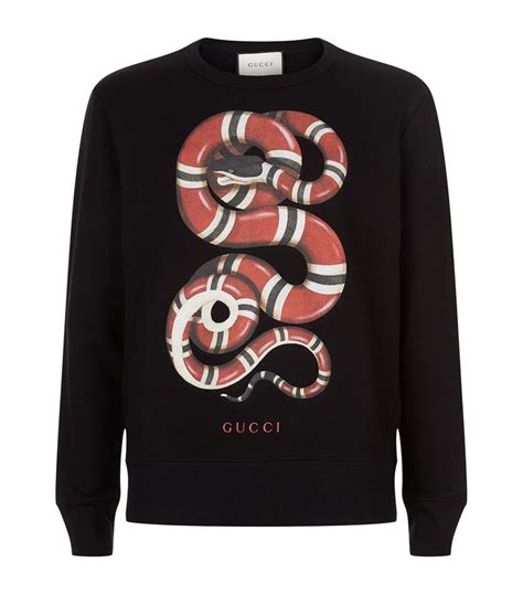 gucci red snake sweater|Gucci crew neck sweatshirt.